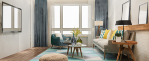 sala de estar con decoración minimalista