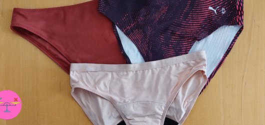 Comparativa de bragas y bikinis menstruales